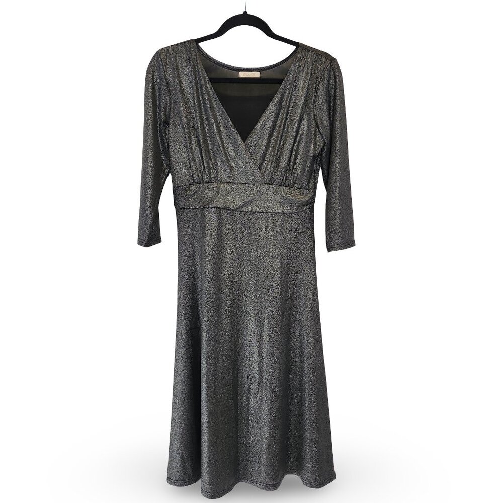 Bella D Shiny Metallic Dress - Elegant and Lightweight
